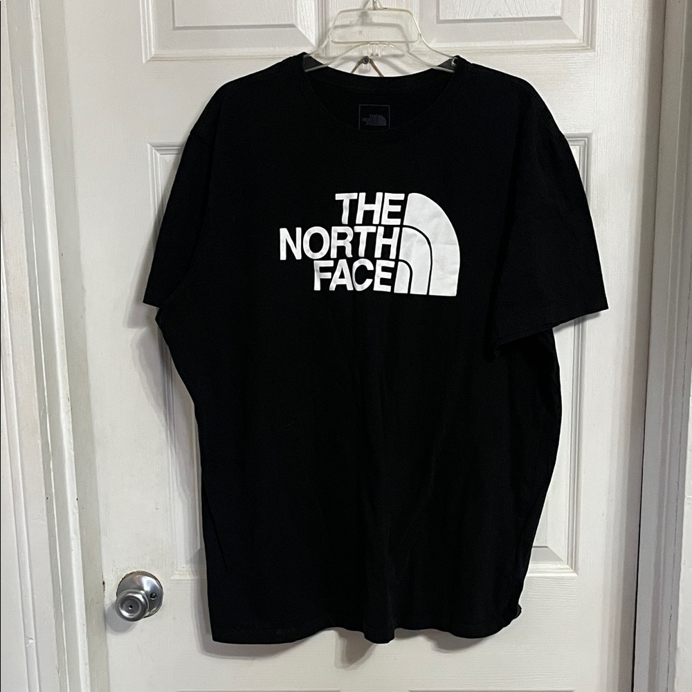 The North Face Black Tee with White Logo